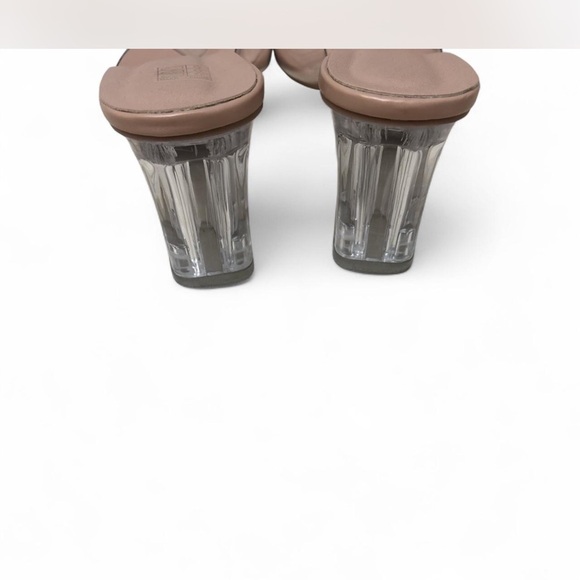 INC Womens Square Clear Straps Toe Sandal Mules Shoes 6.5 Y2k Retro - Picture 2 of 3